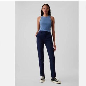 GAP Mid Rise Straight Leg Navy Blue Stretch Twill Pants Size 10 #773604 RT$60